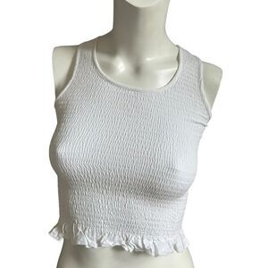 Vintage Ruched Scallop Edge Tank